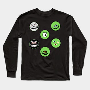 crazy little faces emojis something sinister. Long Sleeve T-Shirt